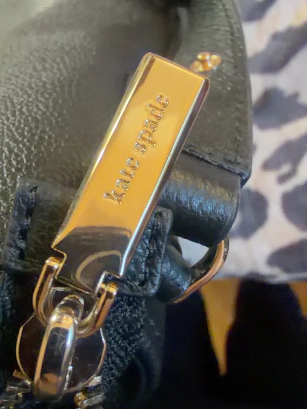 Kate Spade Elsie Black Pebbled Leather Bucket Shoulder Bag KE389
